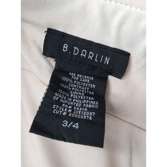 B. Darlin Prom Dress Junior 3/4 Black Silver Mirror Short Sleeveless Semi Formal - Picture 8 of 8